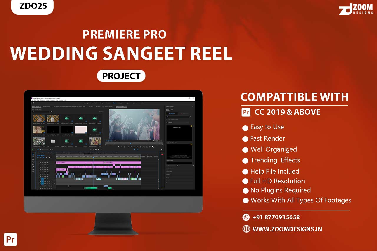 Cinematic Reel Template | Wedding Reel Premiere Pro Project